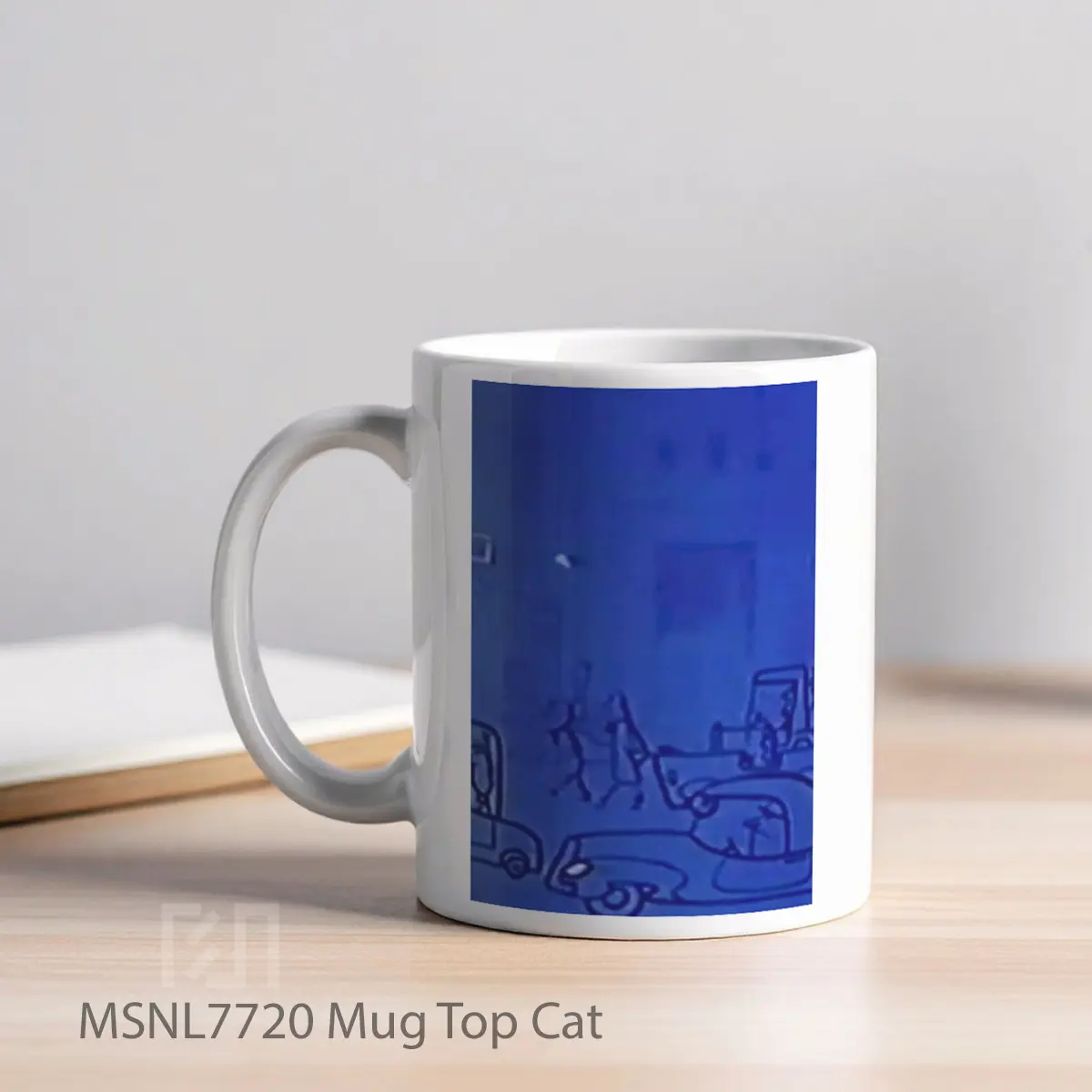Mug Top Cat Gelas Keramik Tema Film MSNL7720 - Tampak Kiri