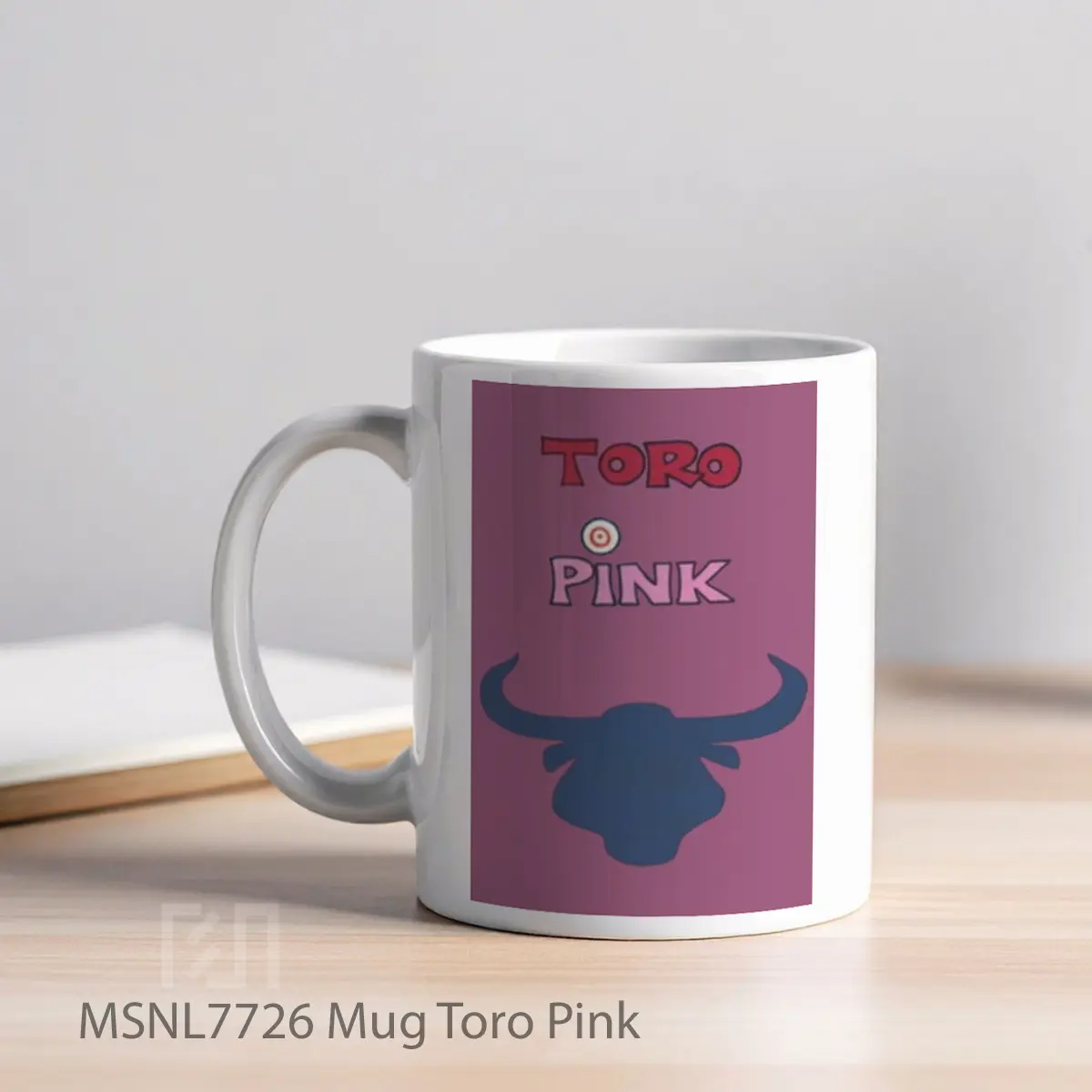 Mug Toro Pink Gelas Keramik Tema Film MSNL7726 - Tampak Kiri