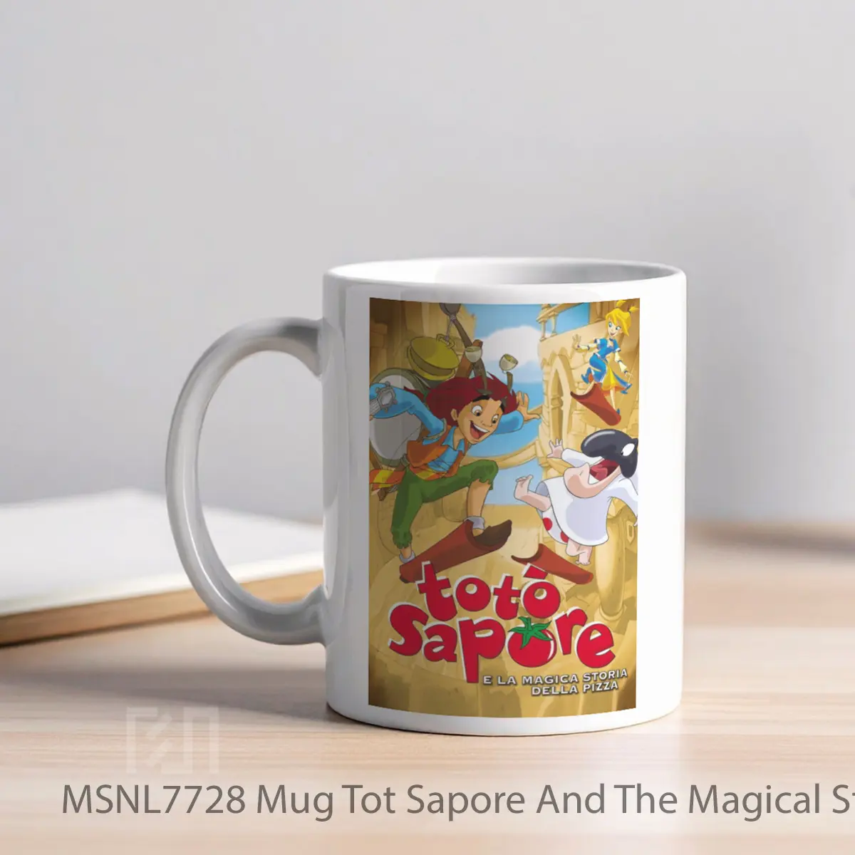 Mug Tot Sapore And The Magical Story Of Pizza Gelas Keramik Tema Film MSNL7728 - Tampak Kiri