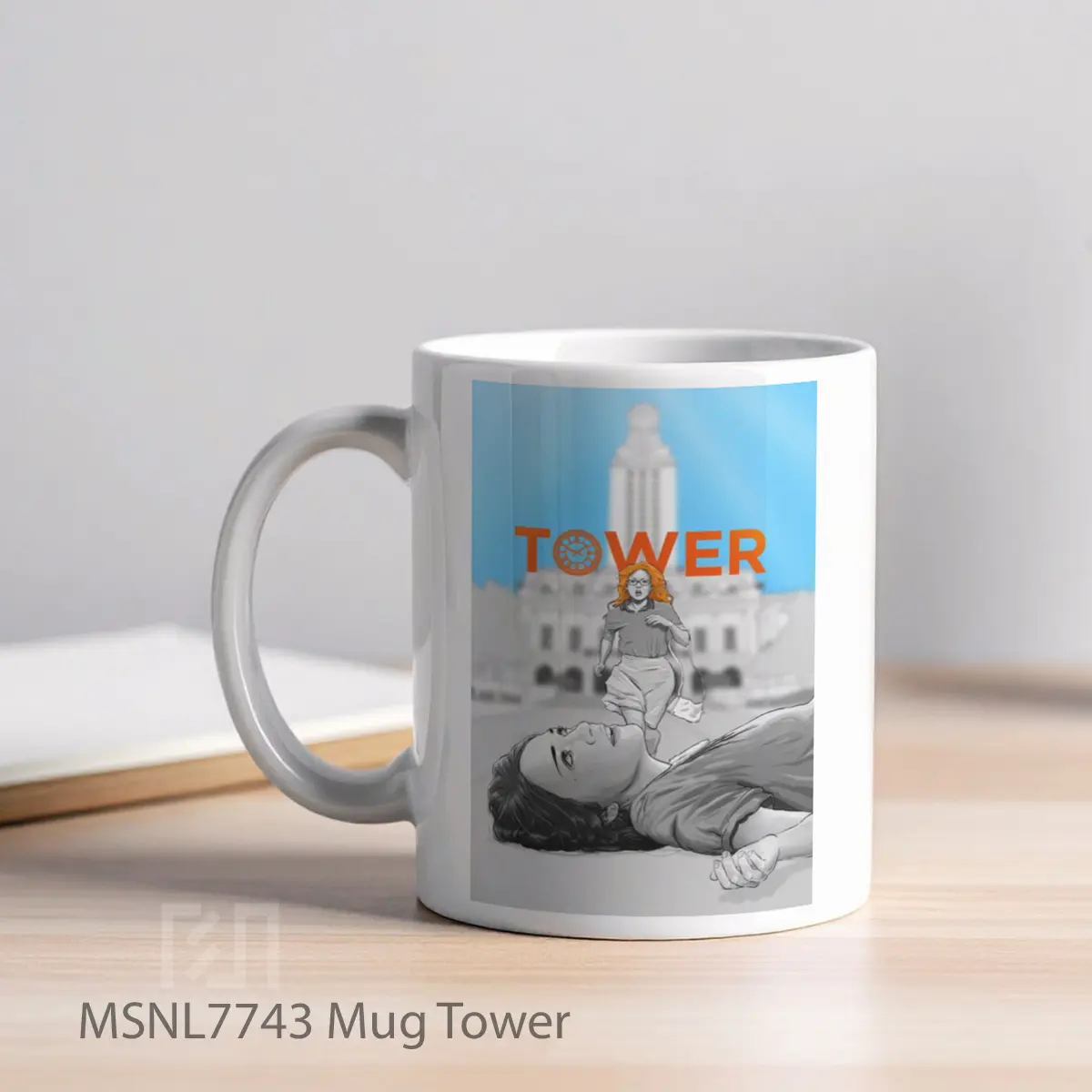 Mug Tower Gelas Keramik Tema Film MSNL7743 - Tampak Kiri