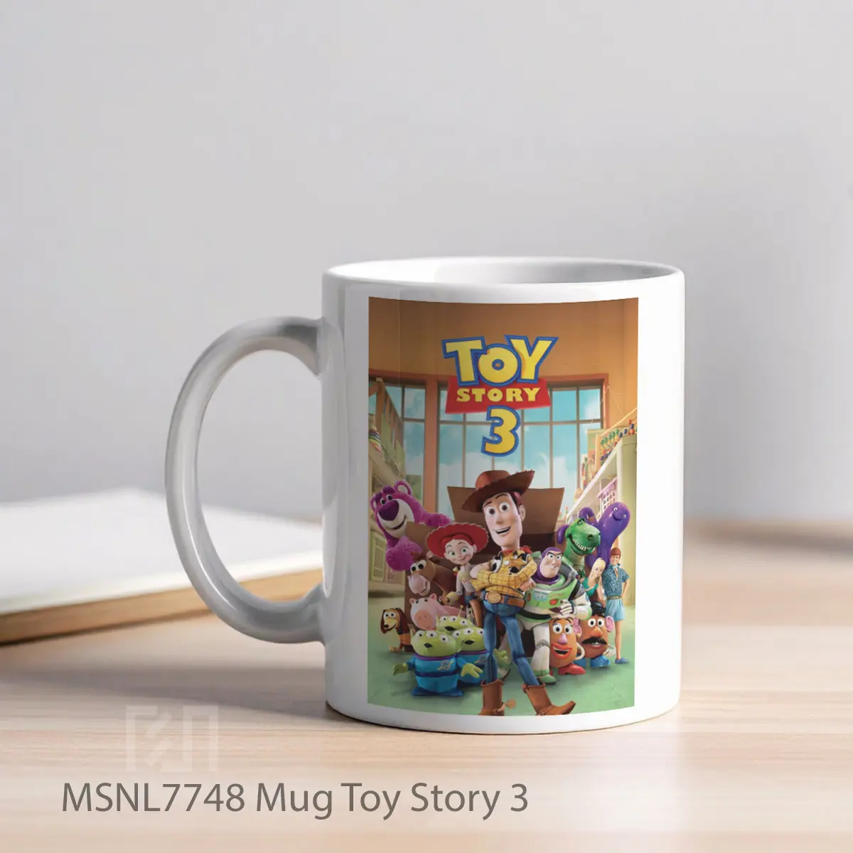 Mug Toy Story 3 Gelas Keramik Tema Film MSNL7748 - Tampak Kiri