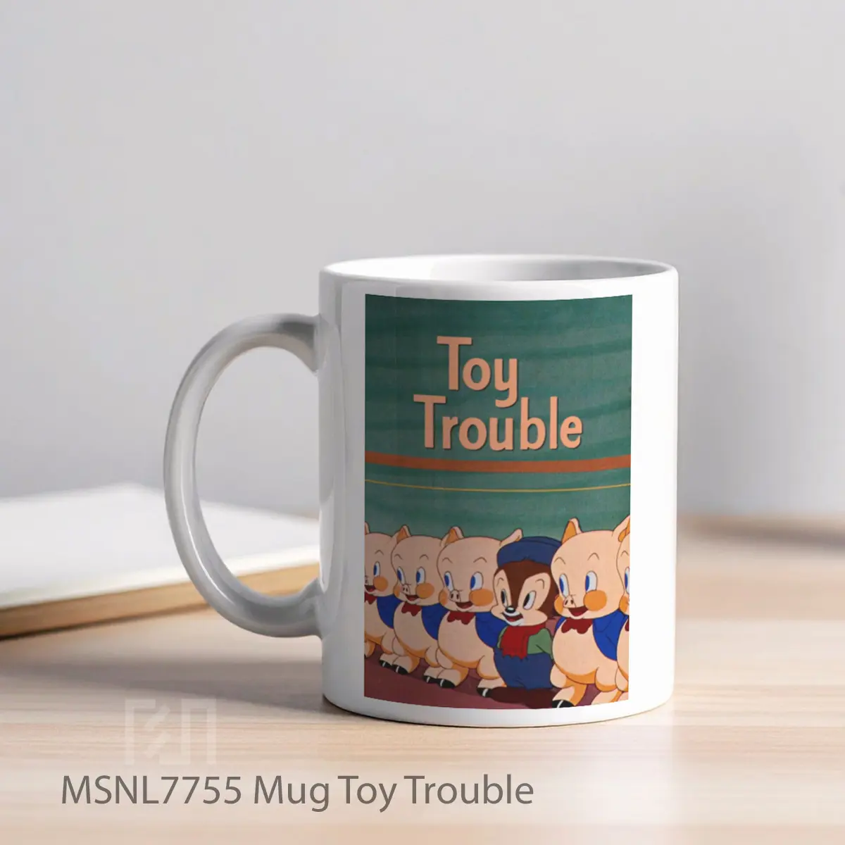 Mug Toy Trouble Gelas Keramik Tema Film MSNL7755 - Tampak Kiri