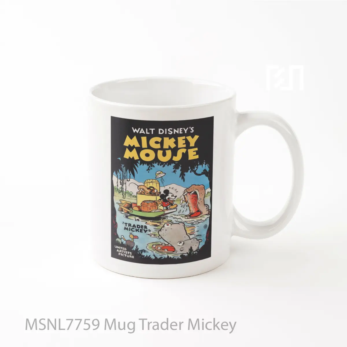 Mug Trader Mickey Gelas Keramik Tema Film MSNL7759