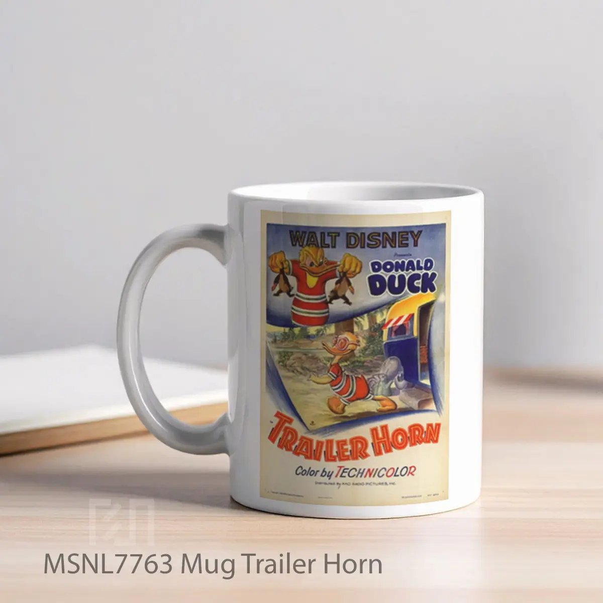 Mug Trailer Horn Gelas Keramik Tema Film MSNL7763 - Tampak Kiri
