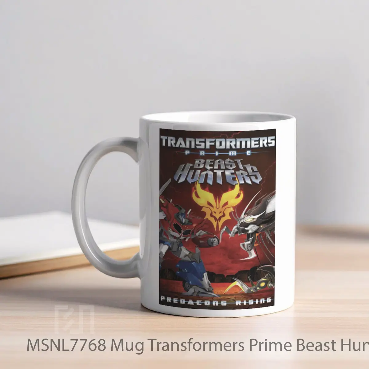 Mug Transformers Prime Beast Hunters Predacons Rising Gelas Keramik Tema Film MSNL7768 - Tampak Kiri