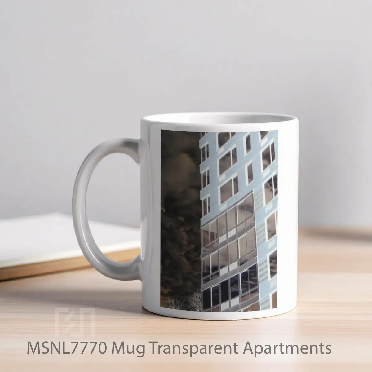 Mug Transparent Apartments Gelas Keramik Tema Film MSNL7770 - Tampak Kiri