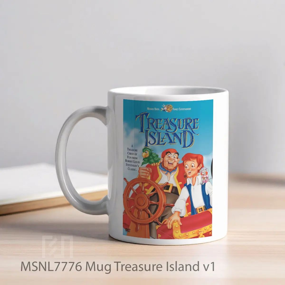 Mug Treasure Island V1 Gelas Keramik Tema Film MSNL7776 - Tampak Kiri