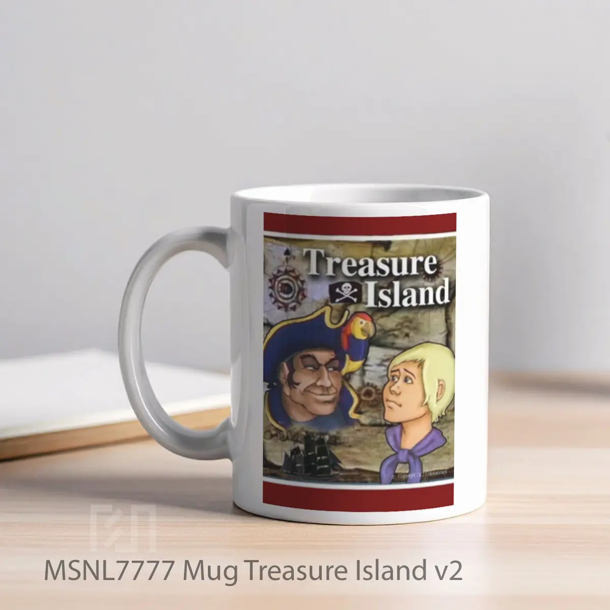 Mug Treasure Island V2 Gelas Keramik Tema Film MSNL7777 - Tampak Kiri