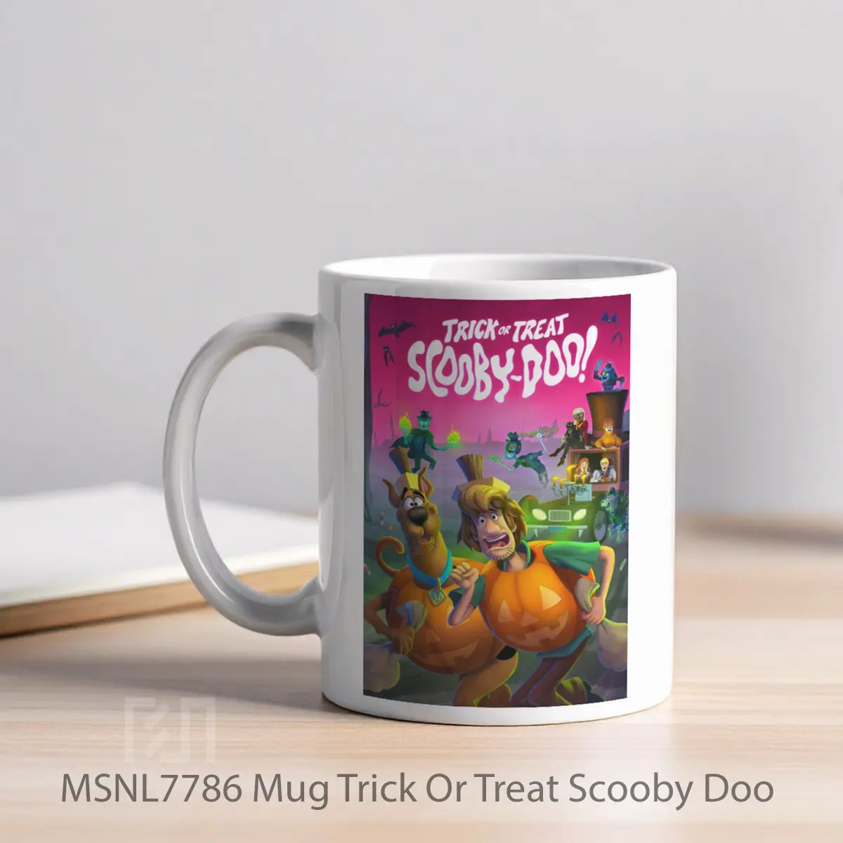 Mug Trick Or Treat Scooby Doo Gelas Keramik Tema Film MSNL7786 - Tampak Kiri