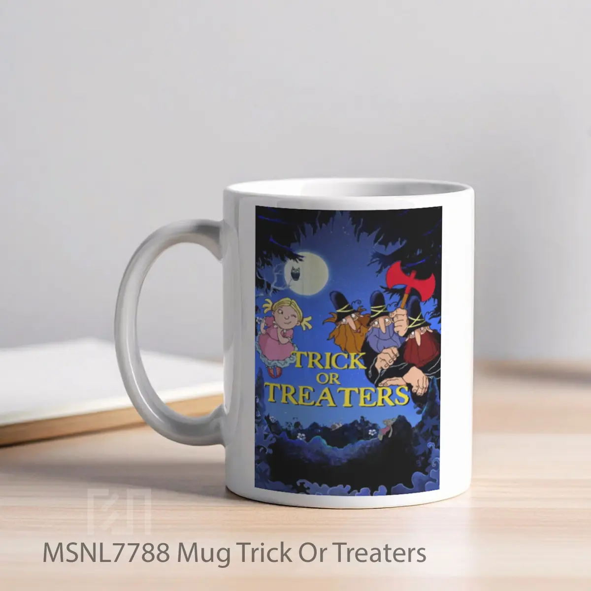 Mug Trick Or Treaters Gelas Keramik Tema Film MSNL7788 - Tampak Kiri