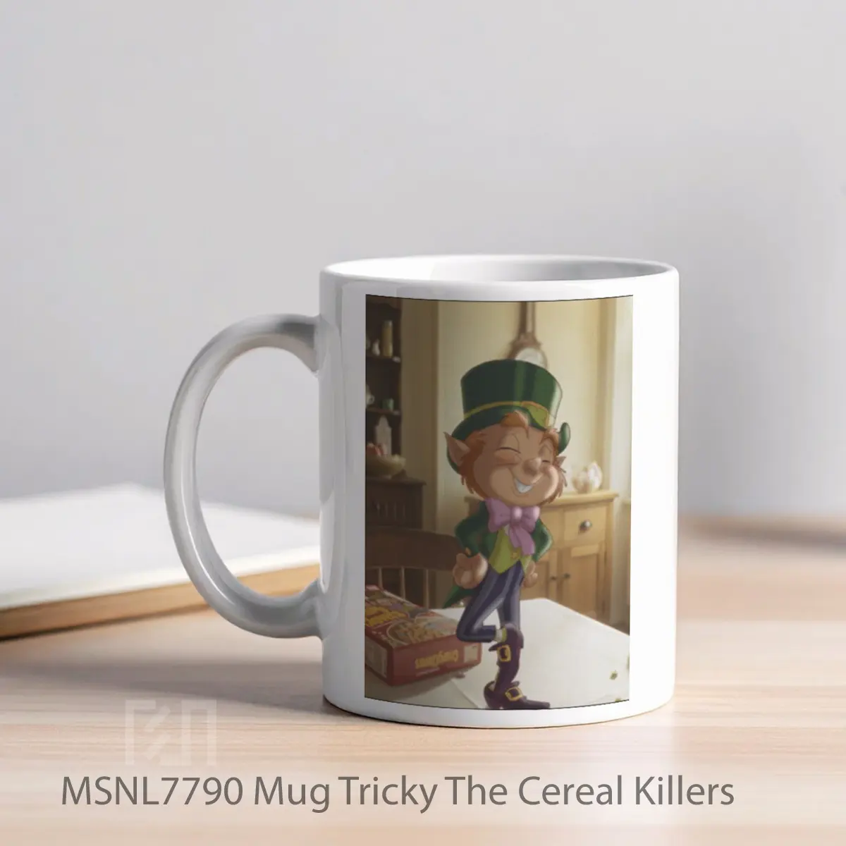 Mug Tricky The Cereal Killers Gelas Keramik Tema Film MSNL7790 - Tampak Kiri