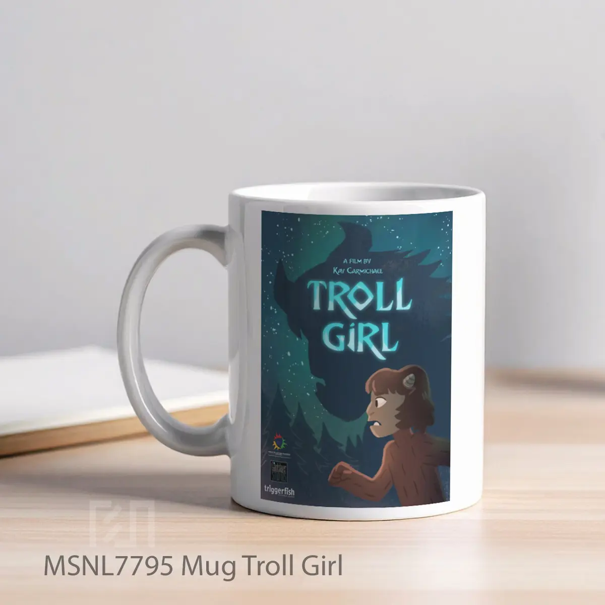 Mug Troll Girl Gelas Keramik Tema Film MSNL7795 - Tampak Kiri