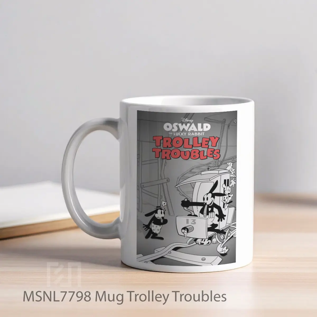Mug Trolley Troubles Gelas Keramik Tema Film MSNL7798 - Tampak Kiri