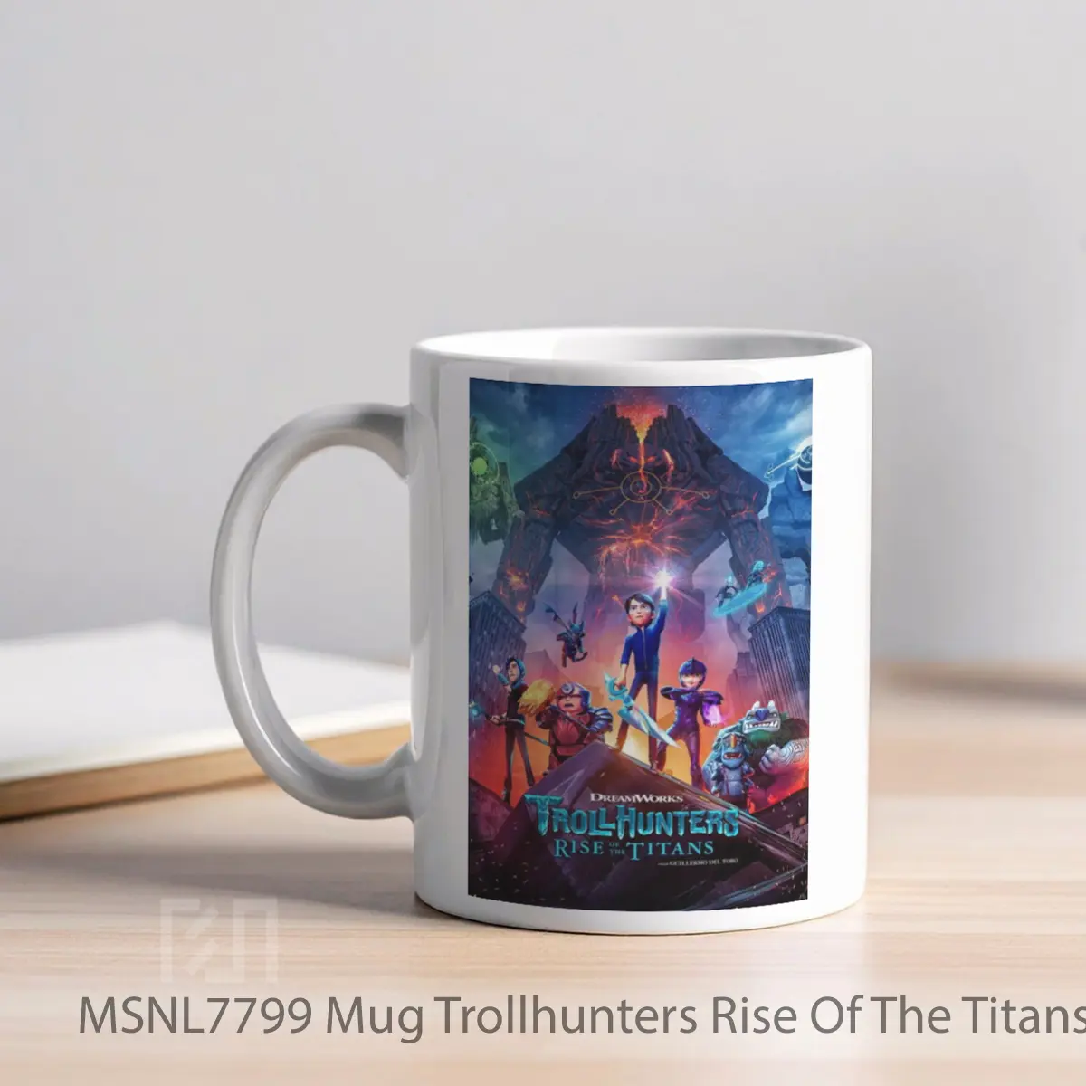 Mug Trollhunters Rise Of The Titans Gelas Keramik Tema Film MSNL7799 - Tampak Kiri