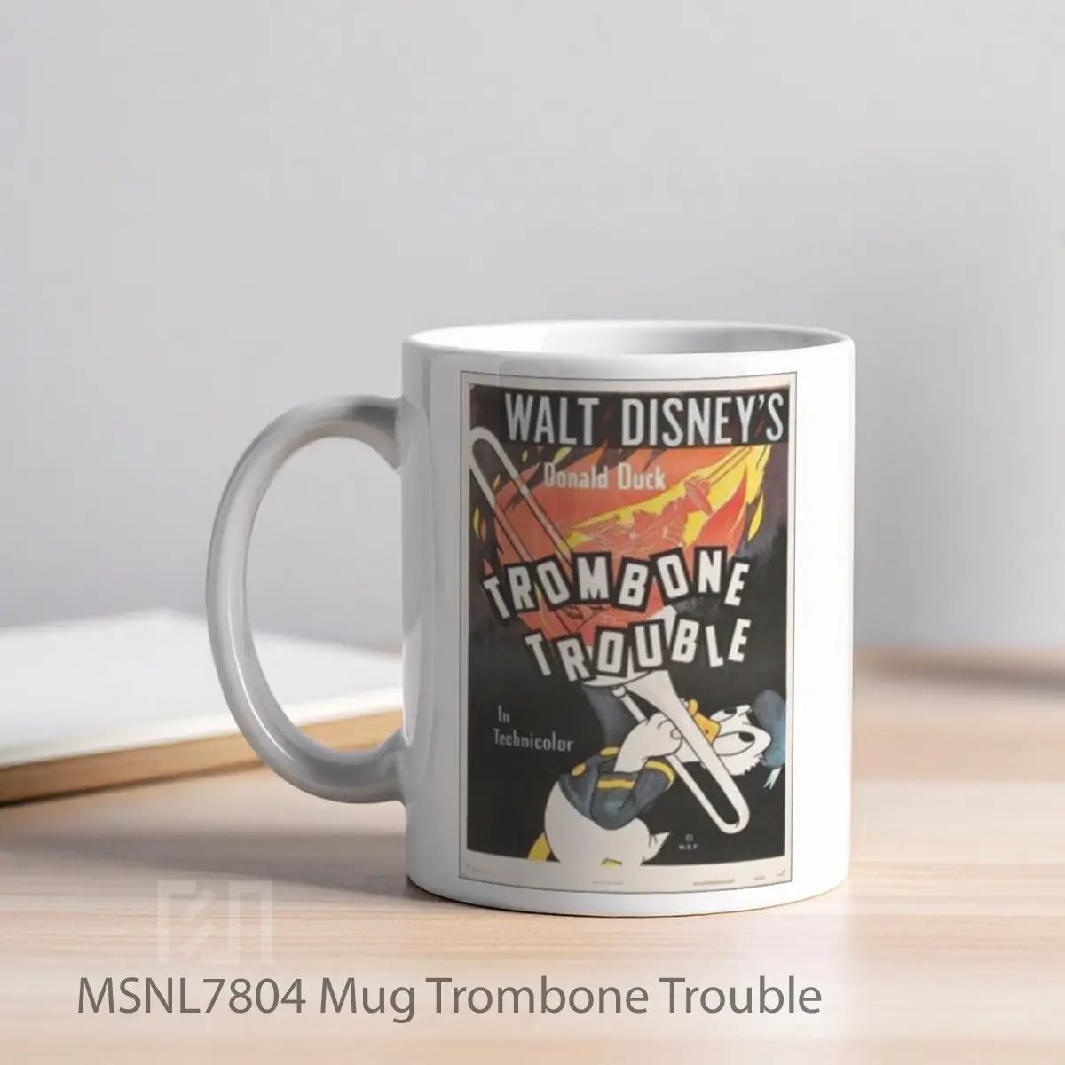 Mug Trombone Trouble Gelas Keramik Tema Film MSNL7804 - Tampak Kiri