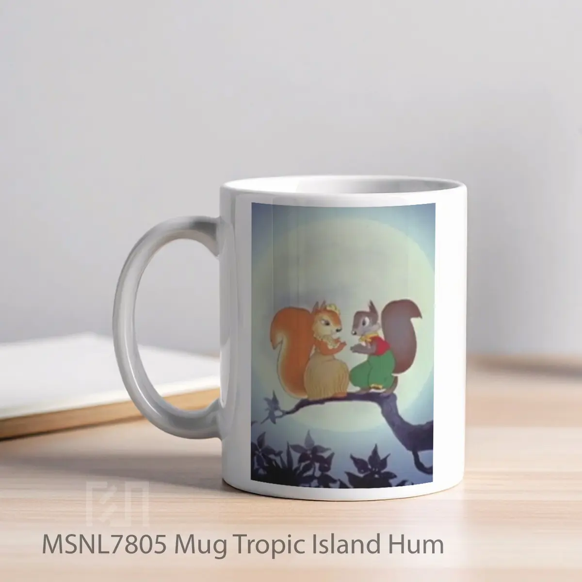 Mug Tropic Island Hum Gelas Keramik Tema Film MSNL7805 - Tampak Kiri