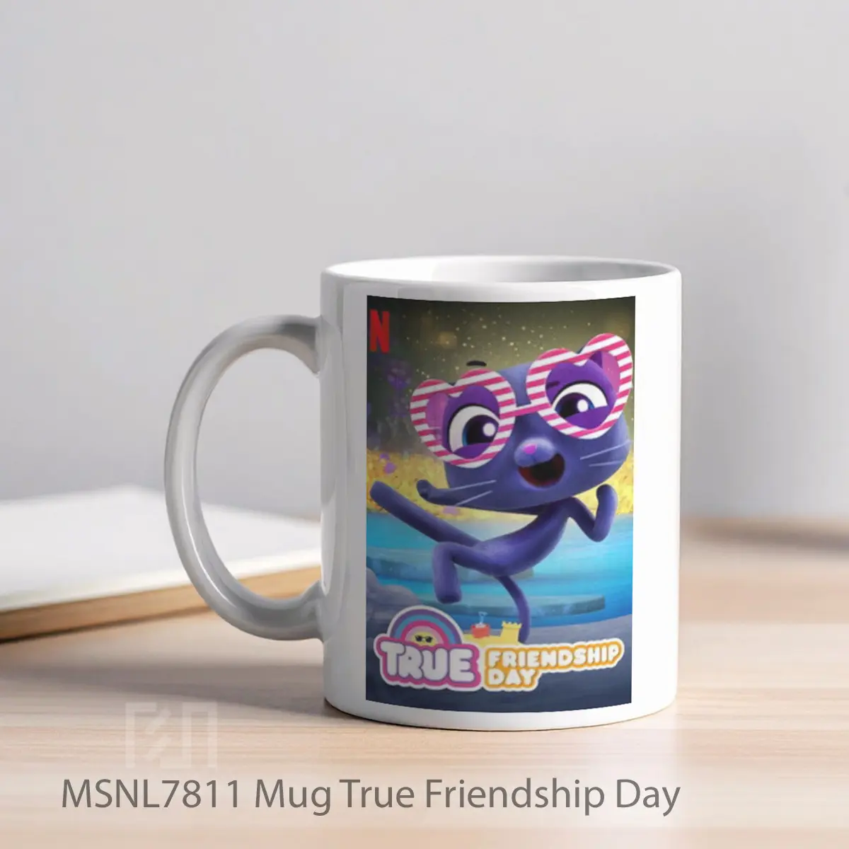 Mug True Friendship Day Gelas Keramik Tema Film MSNL7811 - Tampak Kiri