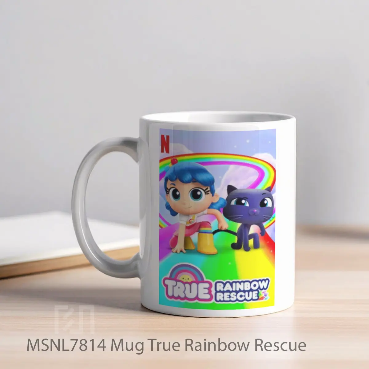Mug True Rainbow Rescue Gelas Keramik Tema Film MSNL7814 - Tampak Kiri