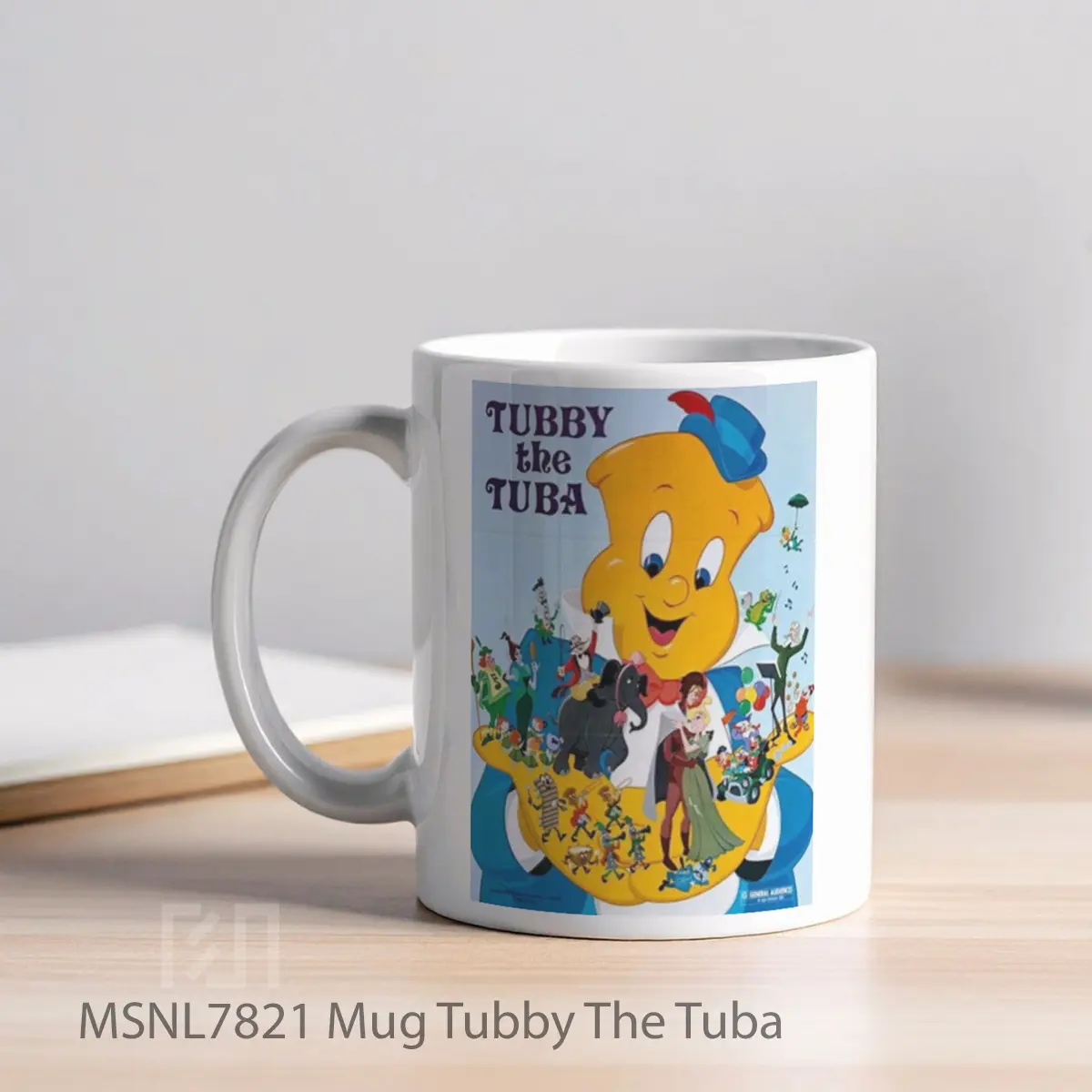 Mug Tubby The Tuba Gelas Keramik Tema Film MSNL7821 - Tampak Kiri