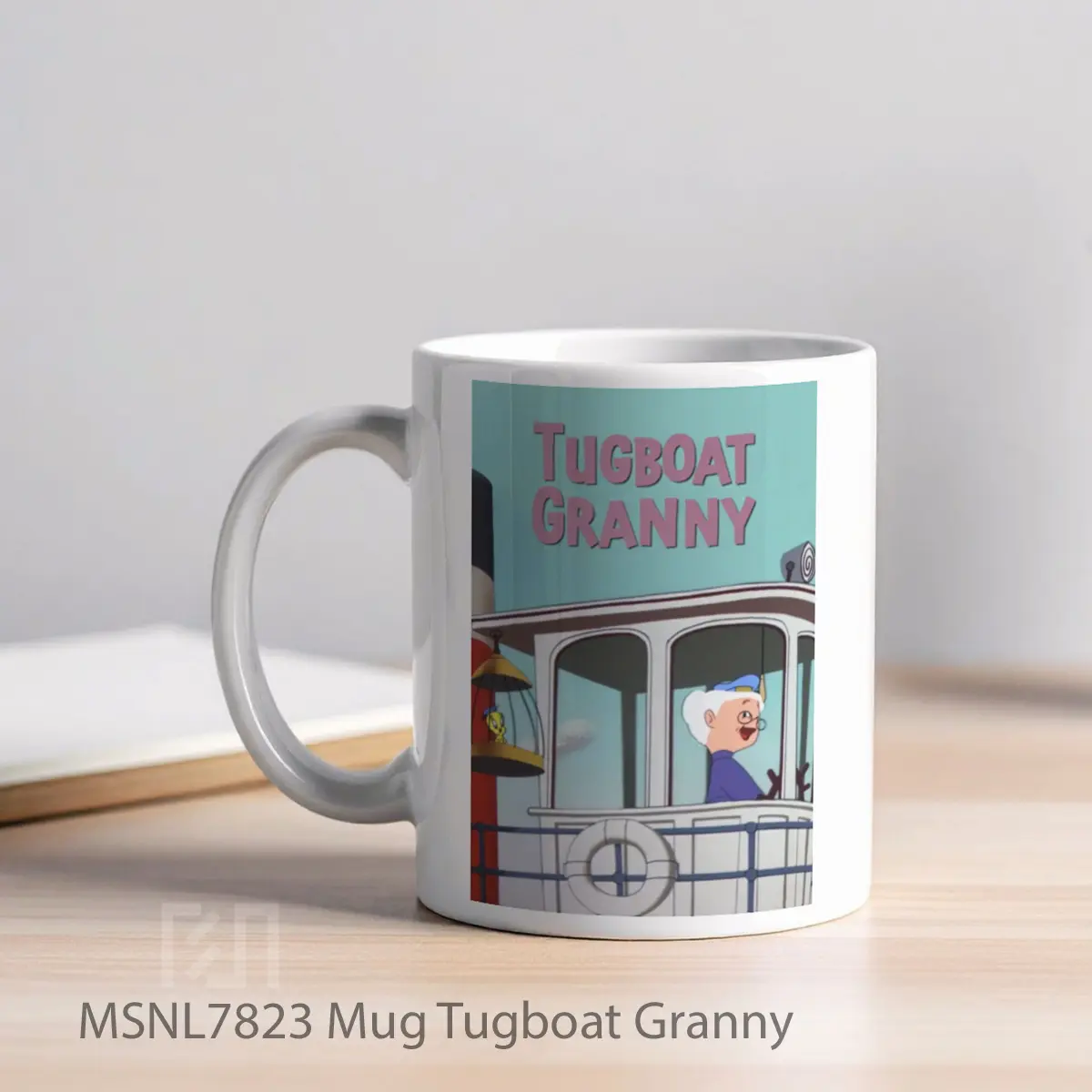 Mug Tugboat Granny Gelas Keramik Tema Film MSNL7823 - Tampak Kiri