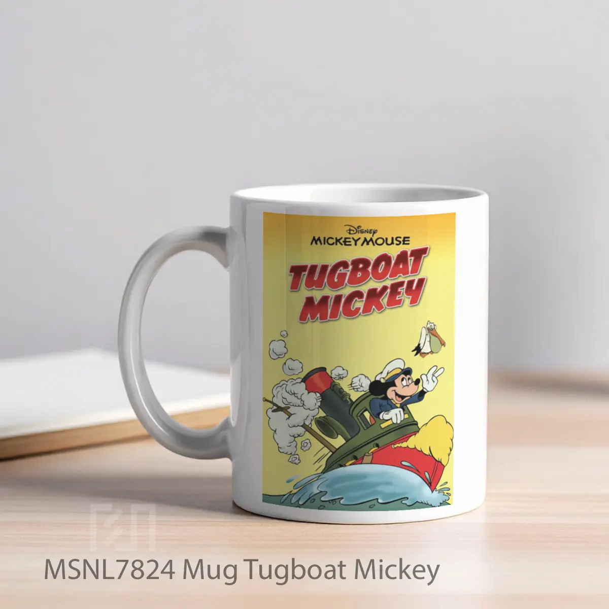 Mug Tugboat Mickey Gelas Keramik Tema Film MSNL7824 - Tampak Kiri