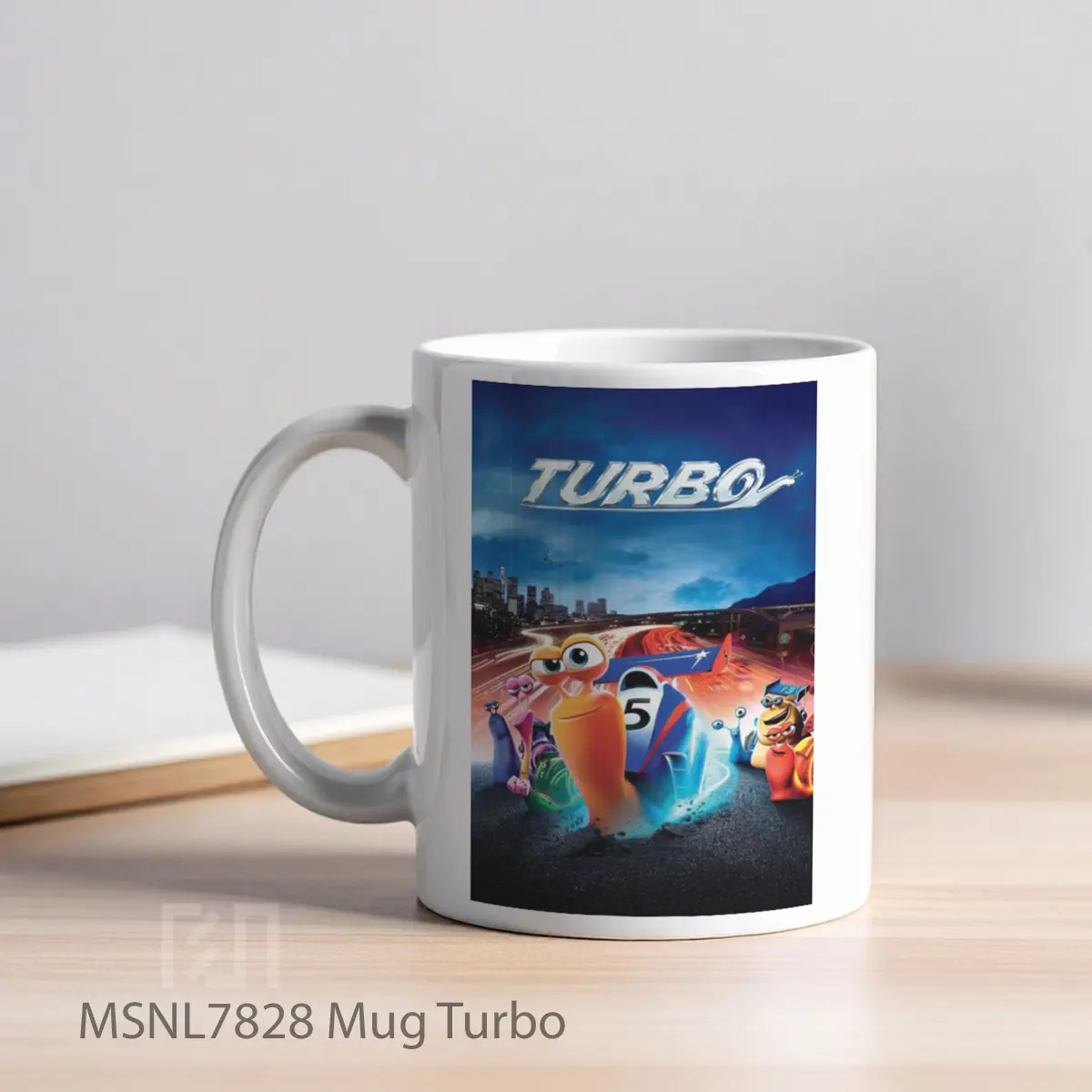 Mug Turbo Gelas Keramik Tema Film MSNL7828 - Tampak Kiri