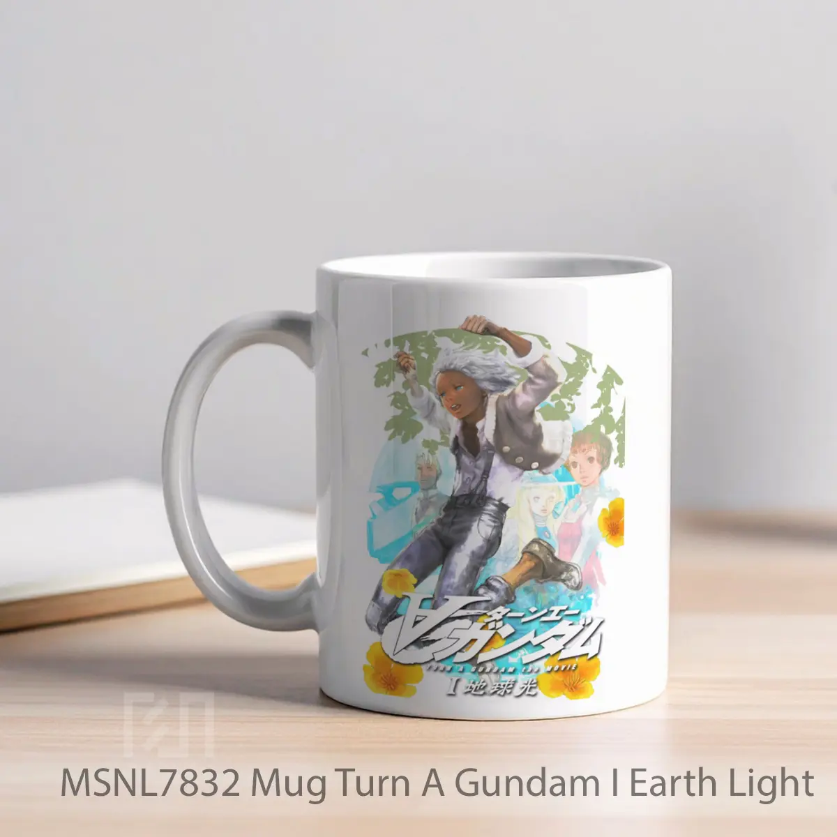 Mug Turn A Gundam I Earth Light Gelas Keramik Tema Film MSNL7832 - Tampak Kiri