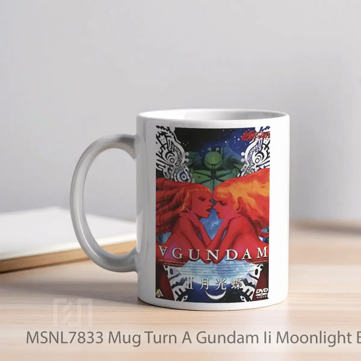 Mug Turn A Gundam Ii Moonlight Butterfly Gelas Keramik Tema Film MSNL7833 - Tampak Kiri