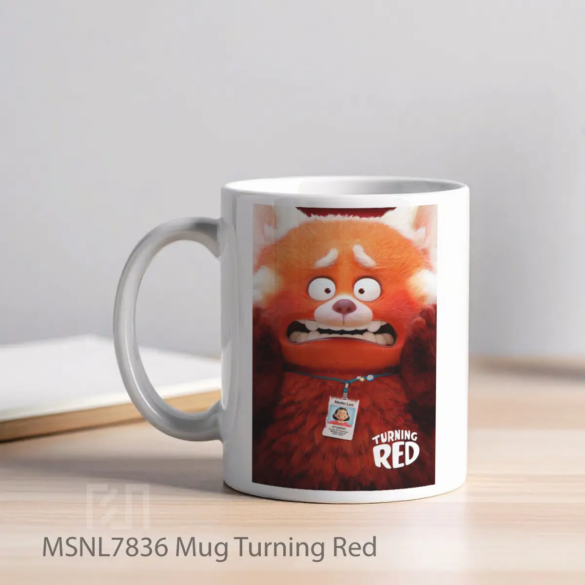 Mug Turning Red Gelas Keramik Tema Film MSNL7836 - Tampak Kiri
