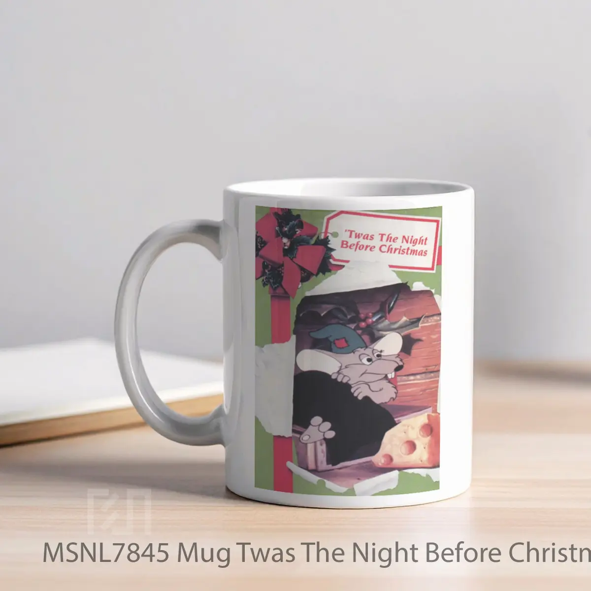 Mug Twas The Night Before Christmas V1 Gelas Keramik Tema Film MSNL7845 - Tampak Kiri