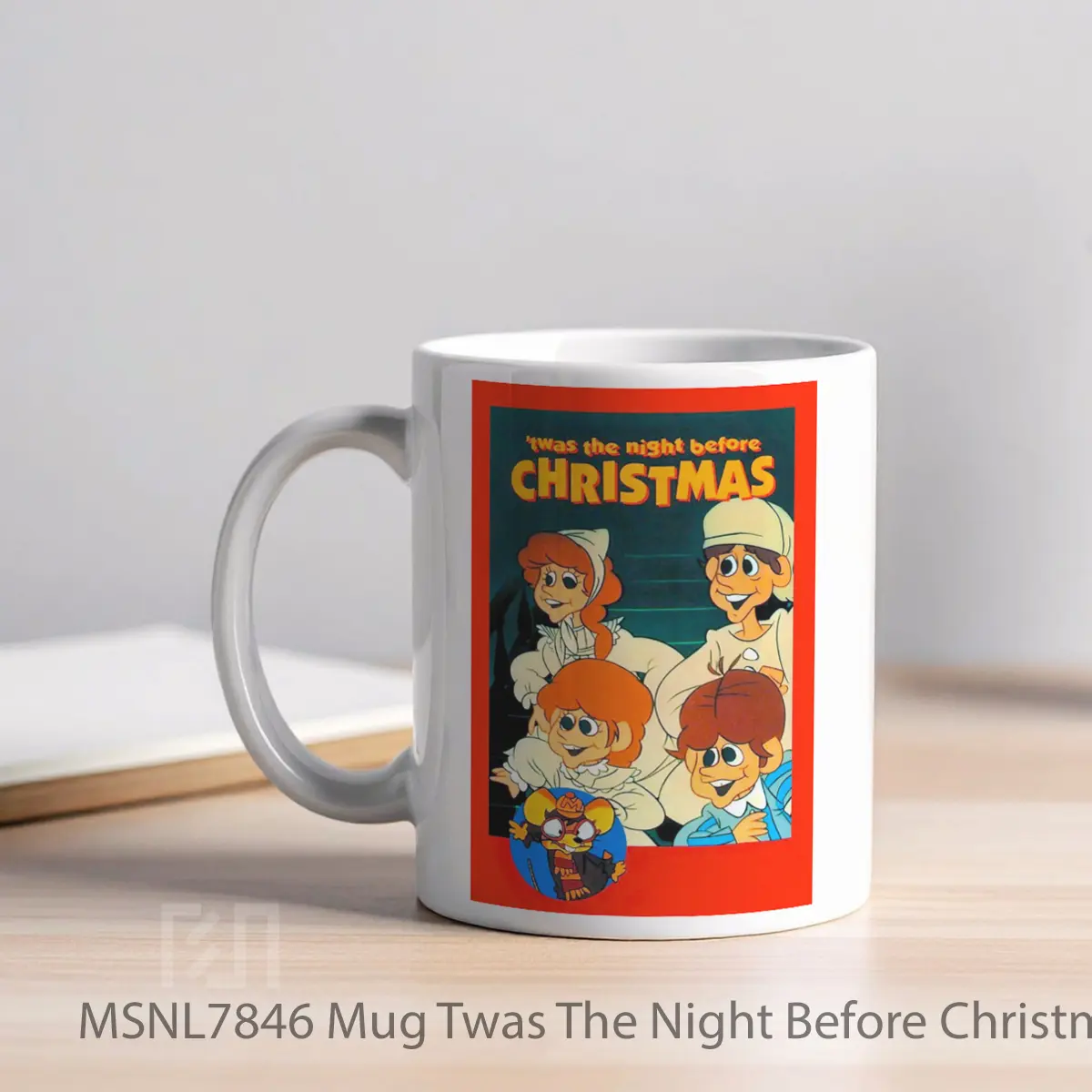 Mug Twas The Night Before Christmas V2 Gelas Keramik Tema Film MSNL7846 - Tampak Kiri