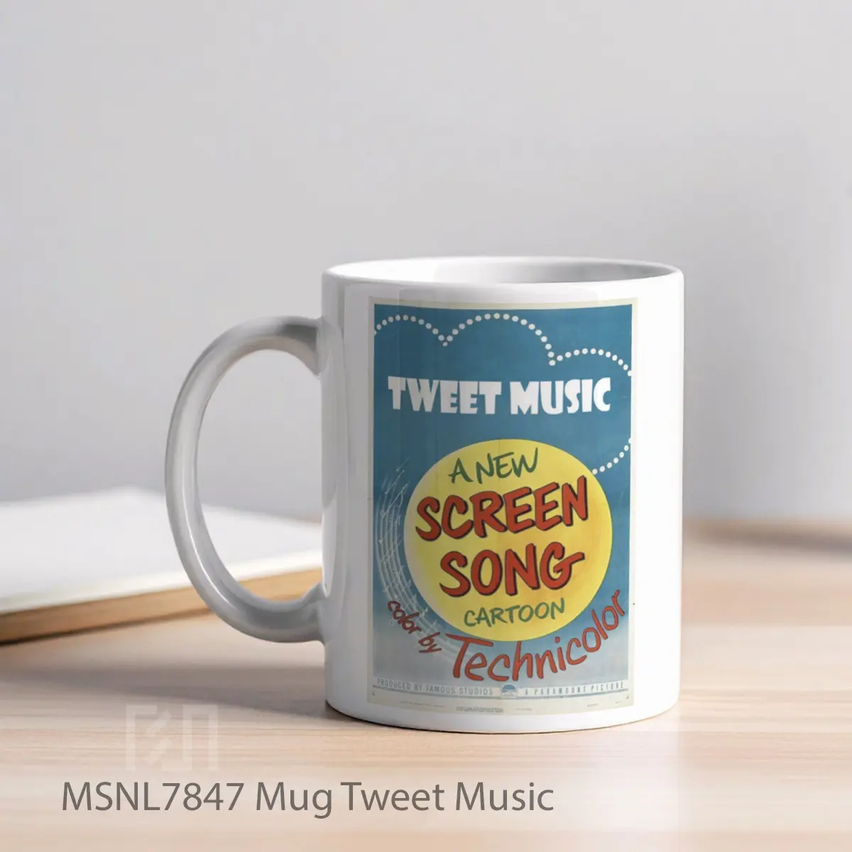 Mug Tweet Music Gelas Keramik Tema Film MSNL7847 - Tampak Kiri