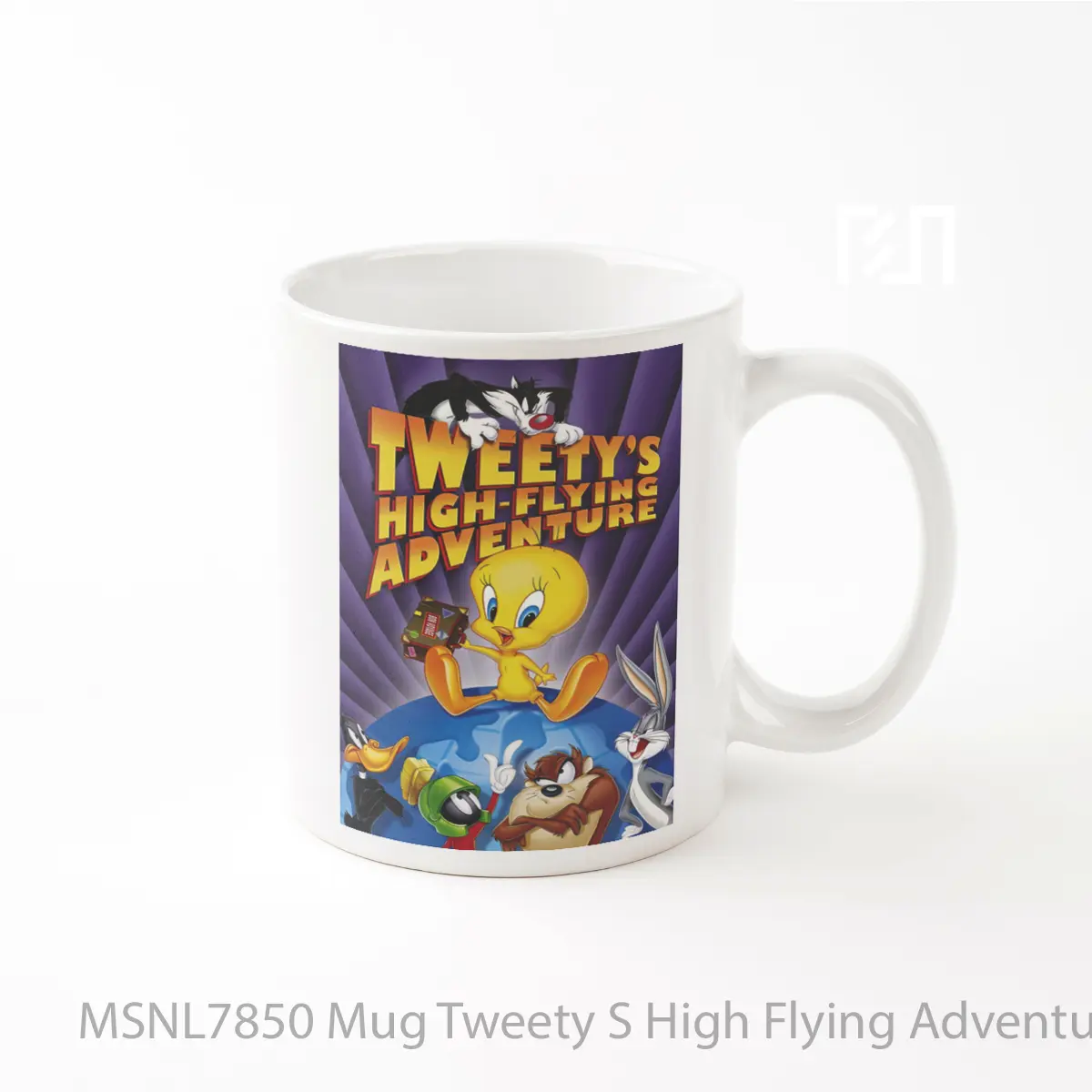 Mug Tweety S High Flying Adventure Gelas Keramik Tema Film MSNL7850