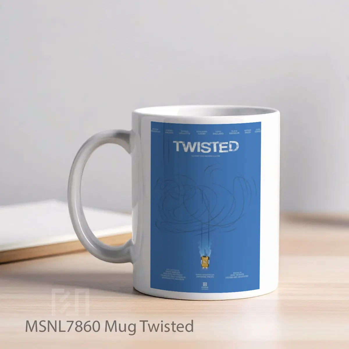 Mug Twisted Gelas Keramik Tema Film MSNL7860 - Tampak Kiri