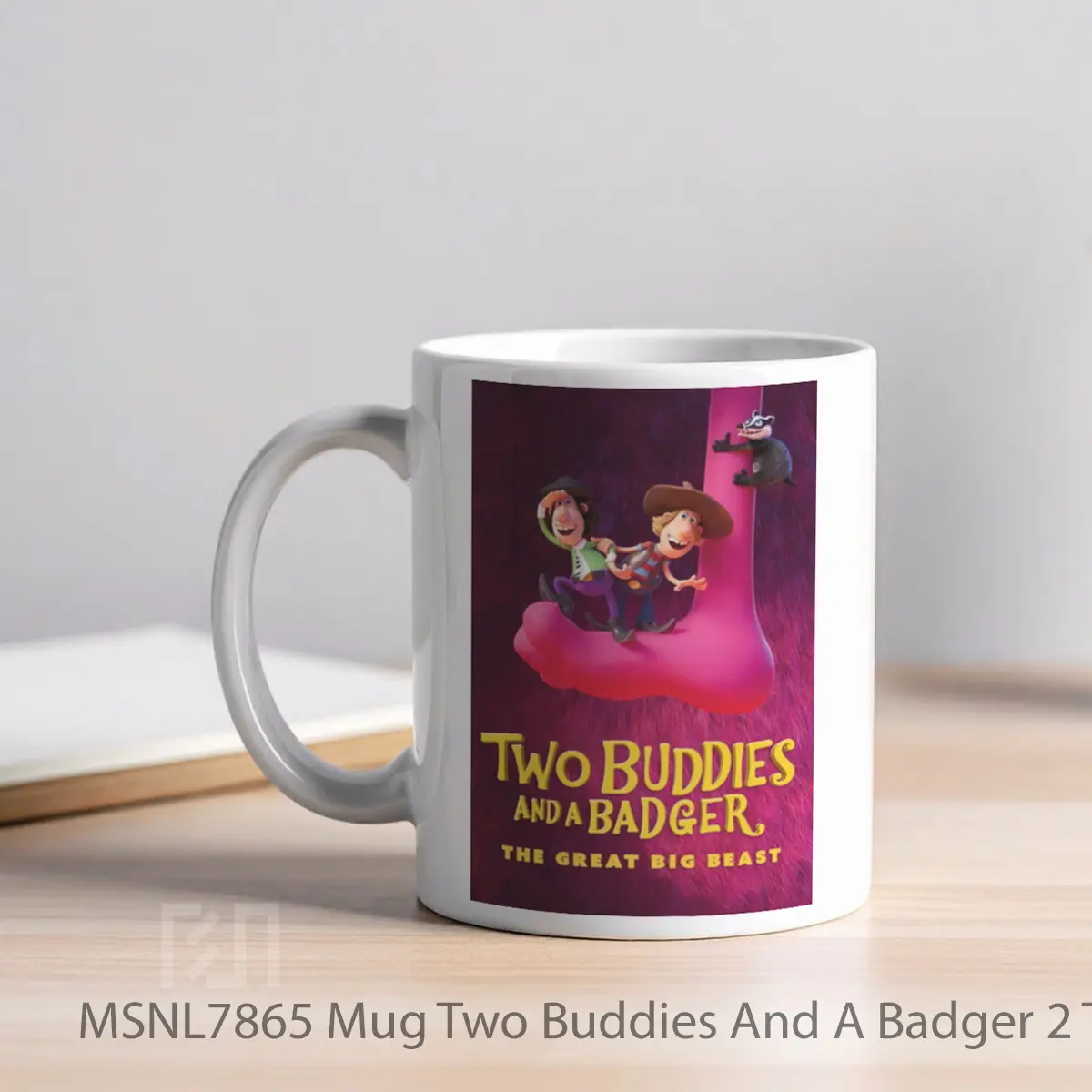 Mug Two Buddies And A Badger 2 The Great Big Beast Gelas Keramik Tema Film MSNL7865 - Tampak Kiri
