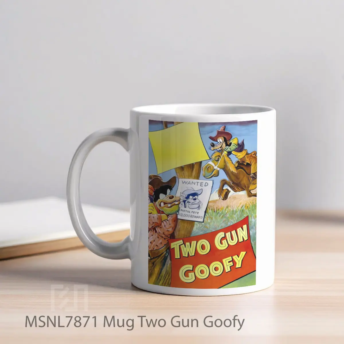 Mug Two Gun Goofy Gelas Keramik Tema Film MSNL7871 - Tampak Kiri