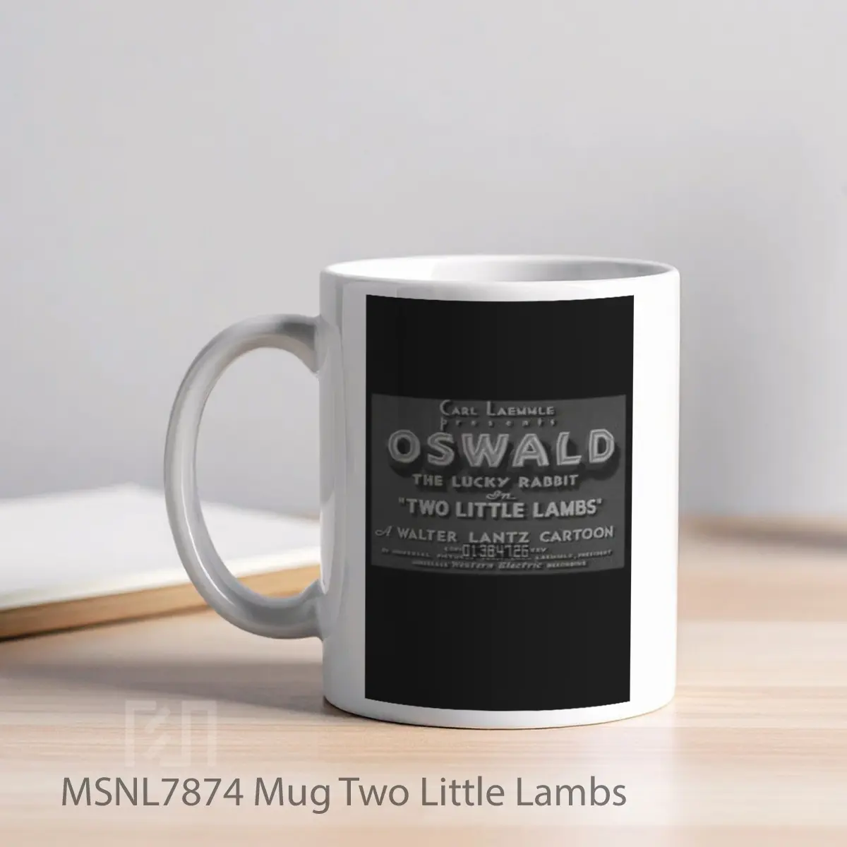 Mug Two Little Lambs Gelas Keramik Tema Film MSNL7874 - Tampak Kiri