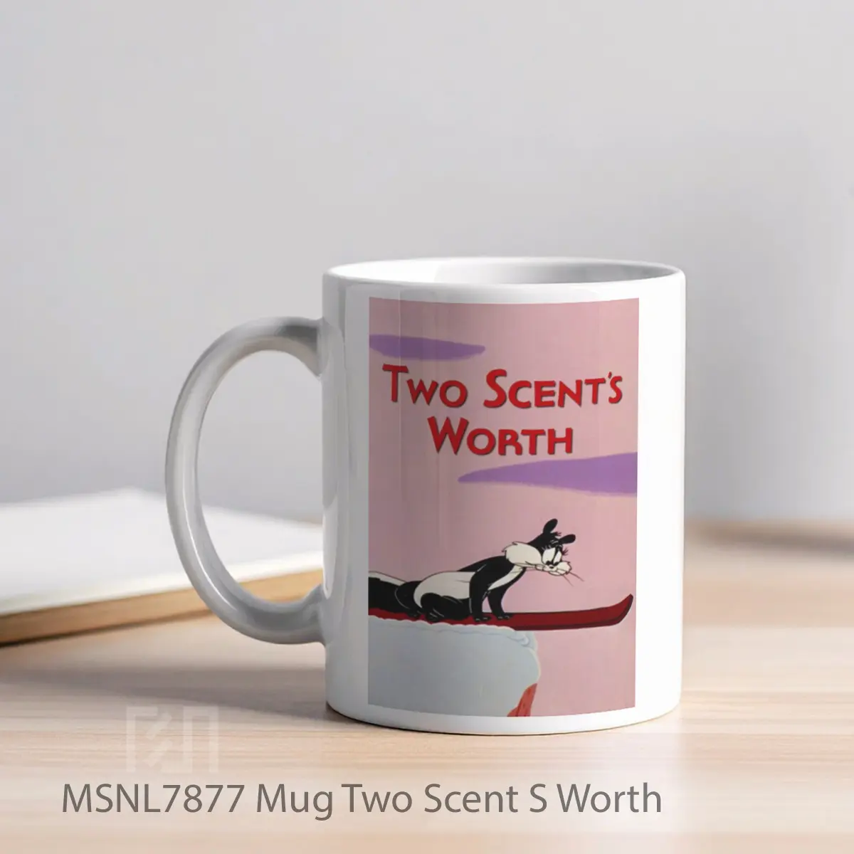 Mug Two Scent S Worth Gelas Keramik Tema Film MSNL7877 - Tampak Kiri