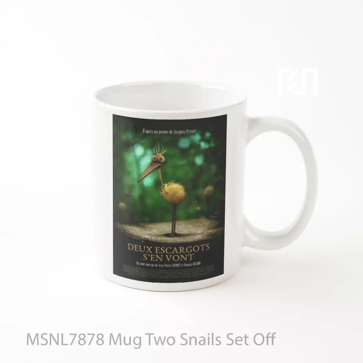 Mug Two Snails Set Off Gelas Keramik Tema Film MSNL7878
