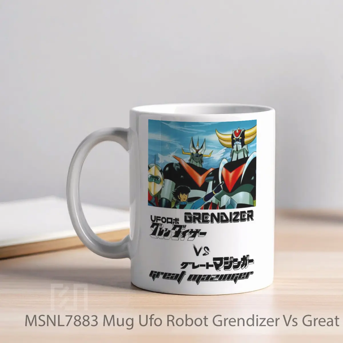 Mug Ufo Robot Grendizer Vs Great Mazinger Gelas Keramik Tema Film MSNL7883 - Tampak Kiri