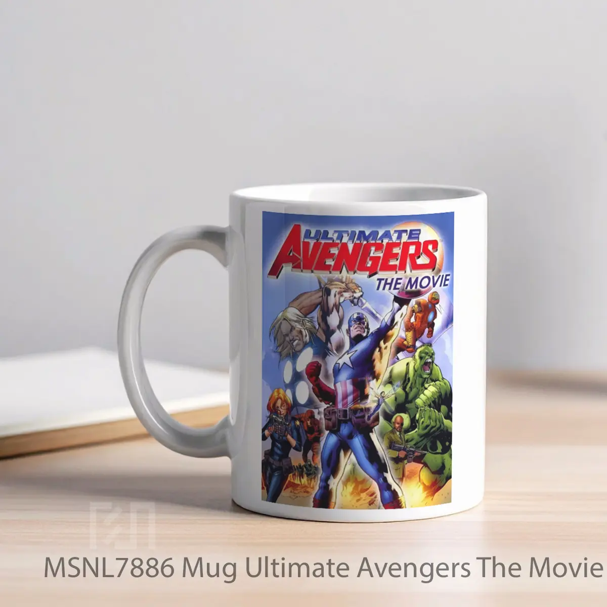 Mug Ultimate Avengers The Movie Gelas Keramik Tema Film MSNL7886 - Tampak Kiri