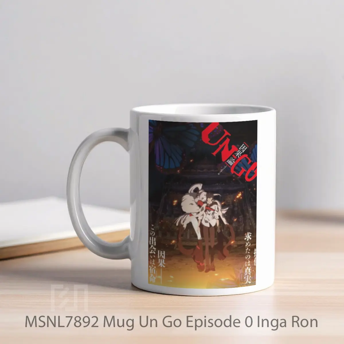 Mug Un Go Episode 0 Inga Ron Gelas Keramik Tema Film MSNL7892 - Tampak Kiri