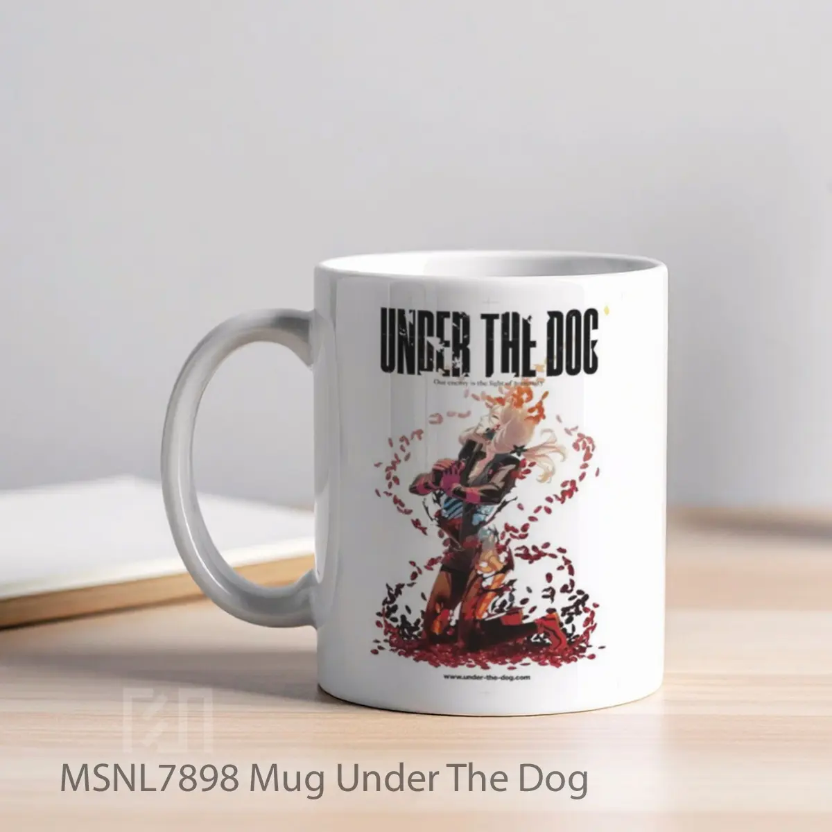 Mug Under The Dog Gelas Keramik Tema Film MSNL7898 - Tampak Kiri