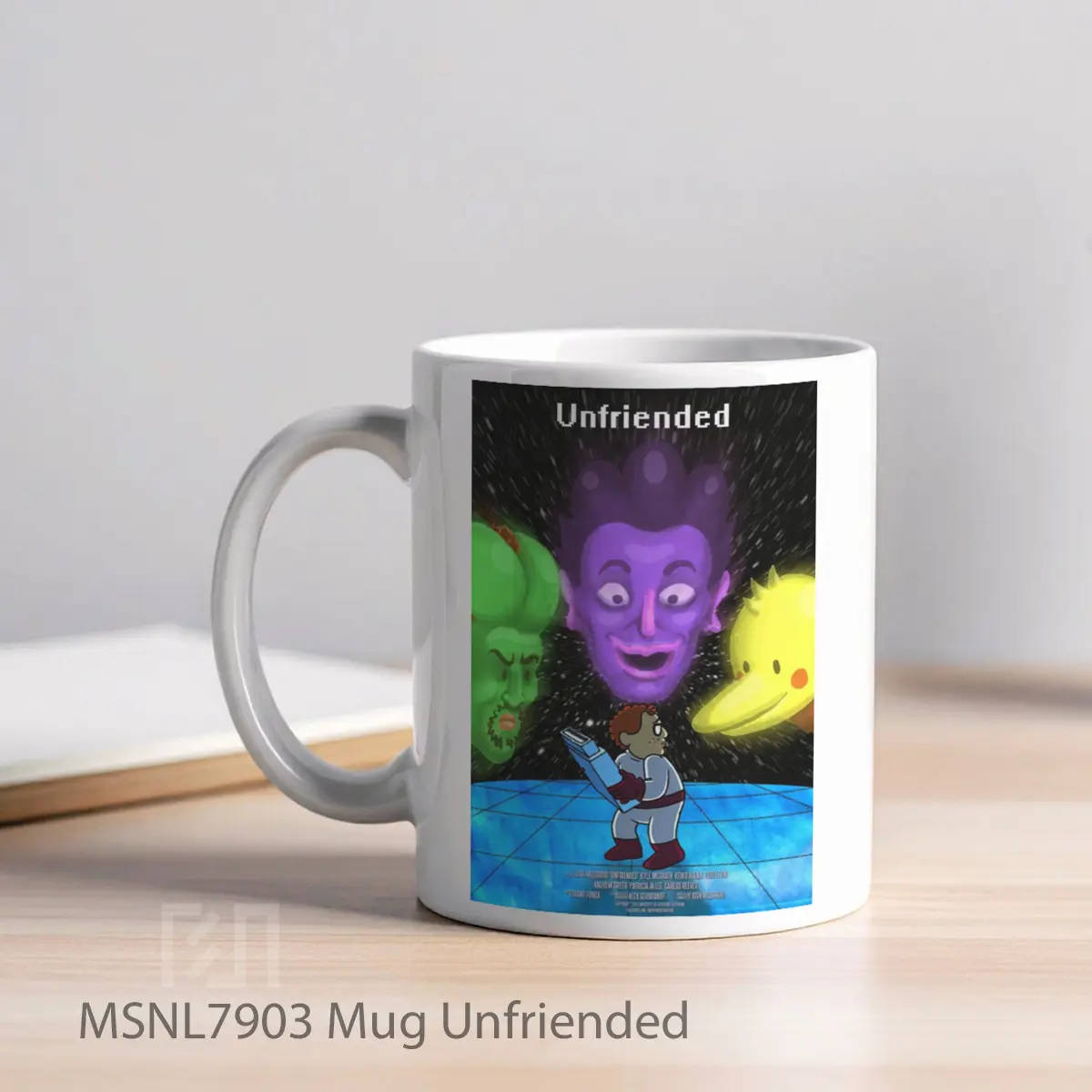 Mug Unfriended Gelas Keramik Tema Film MSNL7903 - Tampak Kiri