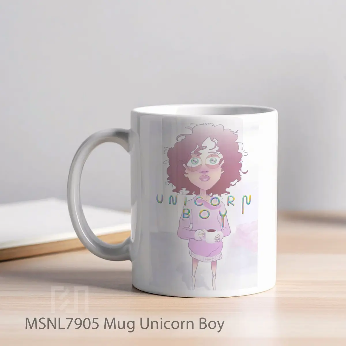 Mug Unicorn Boy Gelas Keramik Tema Film MSNL7905 - Tampak Kiri