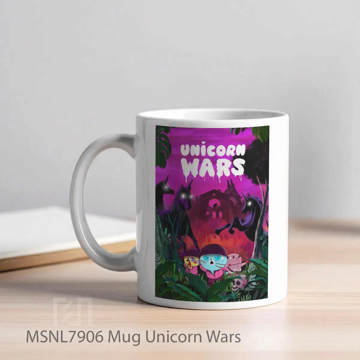 Mug Unicorn Wars Gelas Keramik Tema Film MSNL7906 - Tampak Kiri