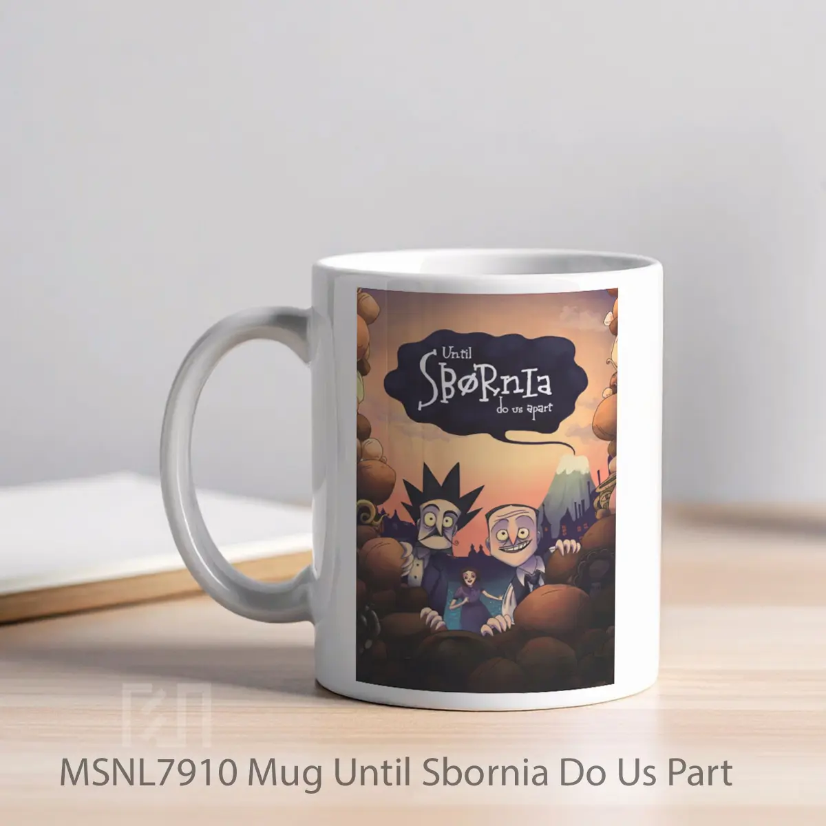 Mug Until Sbornia Do Us Part Gelas Keramik Tema Film MSNL7910 - Tampak Kiri