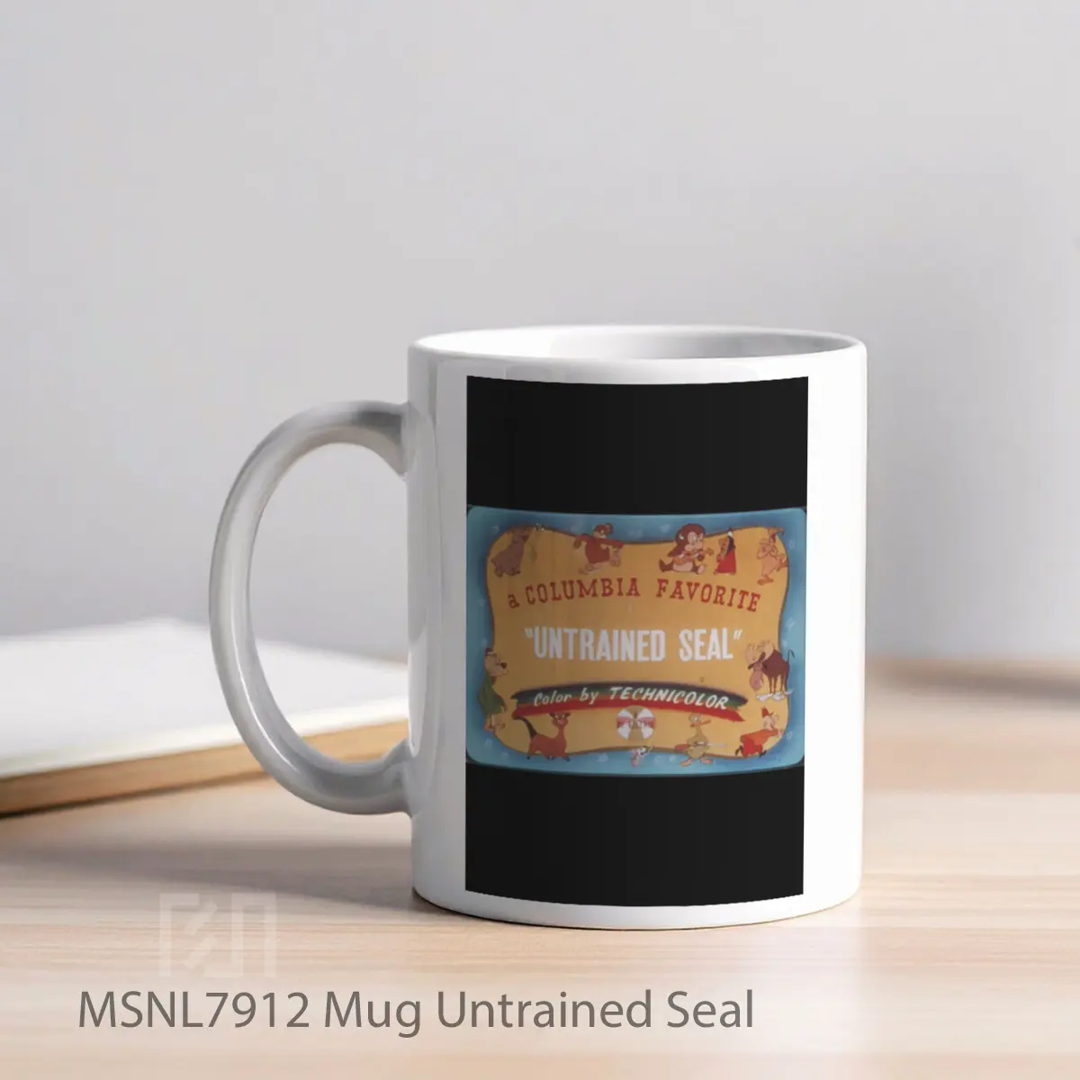 Mug Untrained Seal Gelas Keramik Tema Film MSNL7912 - Tampak Kiri