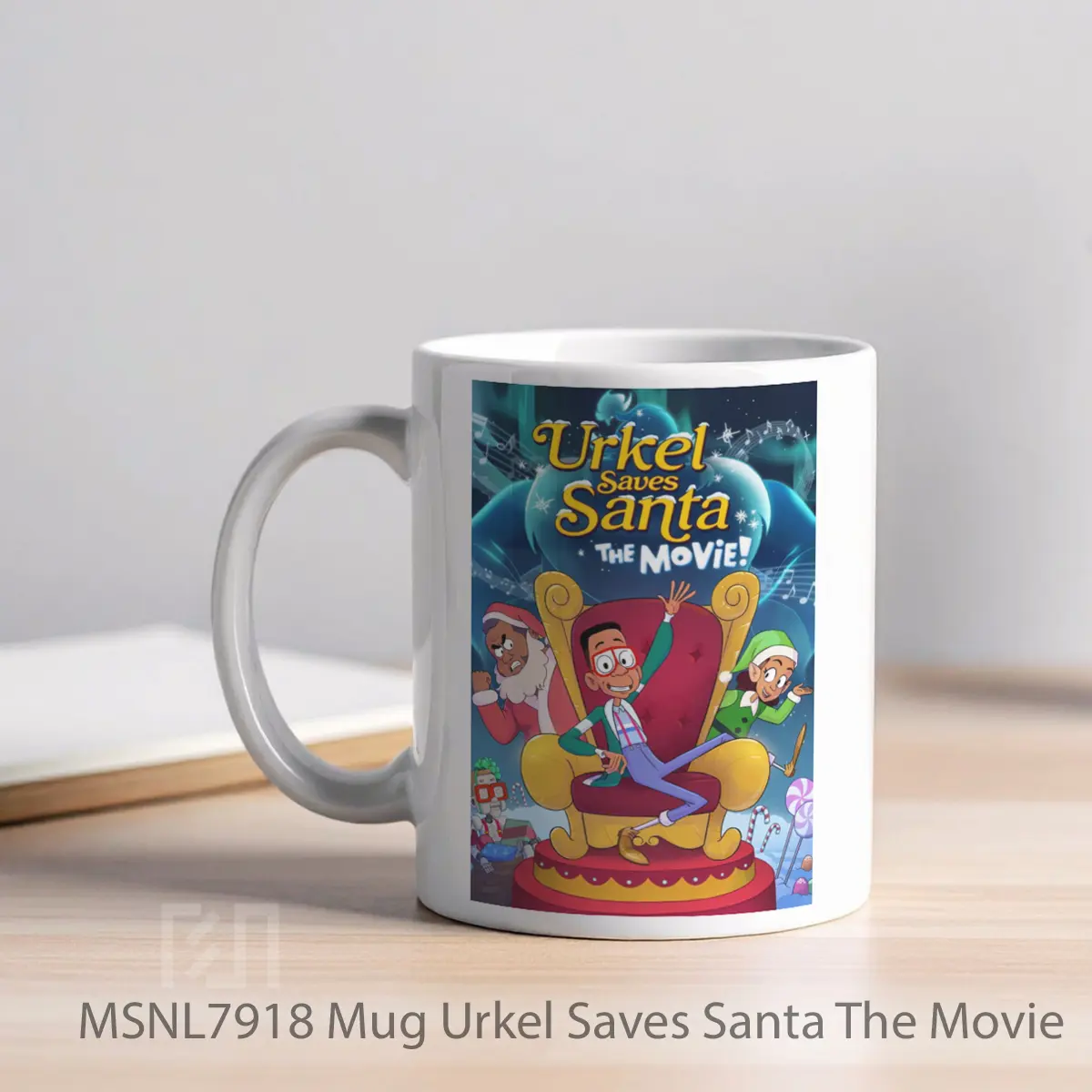 Mug Urkel Saves Santa The Movie Gelas Keramik Tema Film MSNL7918 - Tampak Kiri