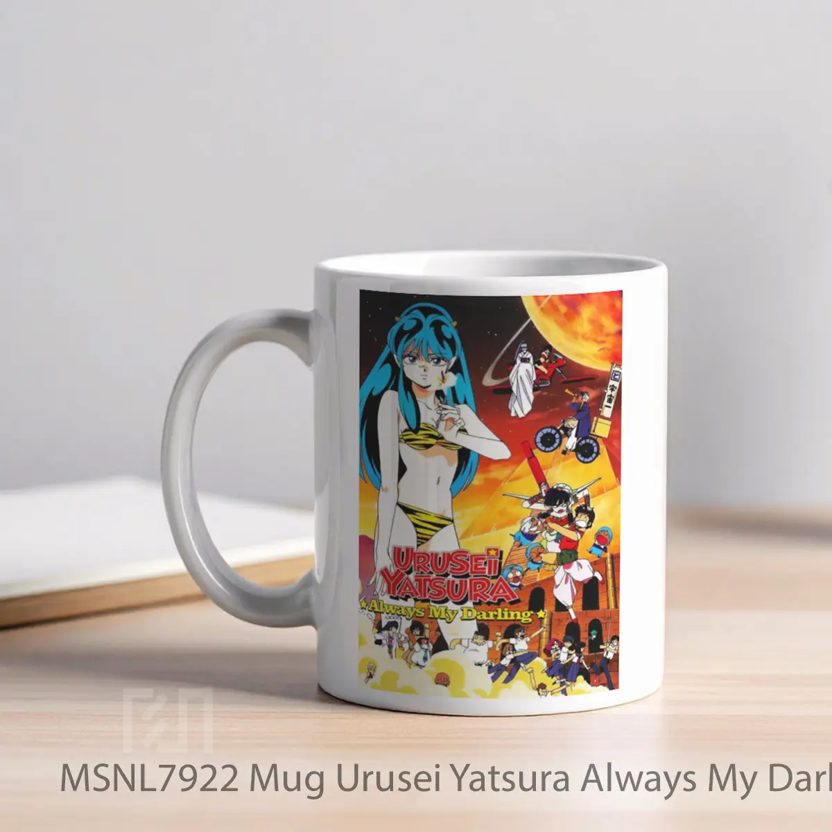 Mug Urusei Yatsura Always My Darling Gelas Keramik Tema Film MSNL7922 - Tampak Kiri